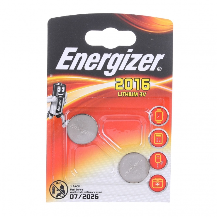 Imagine Set 2 buc baterie litiu CR2016, Energizer 638711